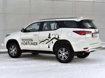 15 999 р. Защита заднего бампера SLITKOFF d76 дуга  Toyota Fortuner  AN160 (2020-2025) рестайлинг  с доставкой в г. Нижний Новгород. Увеличить фотографию 3