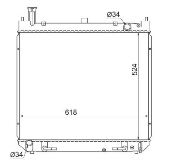 Радиатор двигателя SAT  Granvia  xH10, Hiace Grand, Hiace Regius