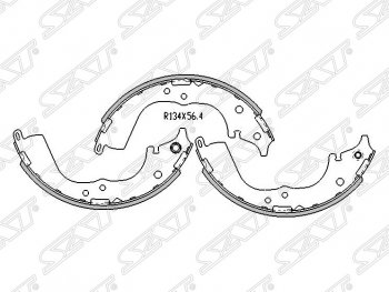Колодки тормозные SAT (задние) Toyota (Тойота) Hiace (Хайс)  H100 (1989-1993) H100 минивэн дорестайлинг (Япония)