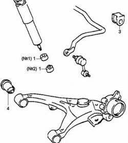 459 р. Полиуретановая втулка стабилизатора задней подвески Точка Опоры Toyota Hiace Regius (1997-2002)  с доставкой в г. Нижний Новгород. Увеличить фотографию 2
