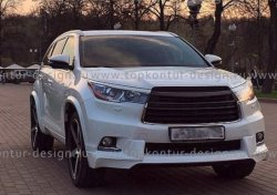 12 999 р. Комплект накладок на колёсные арки TopKontur Design Toyota Highlander XU50 дорестайлинг (2013-2017)  с доставкой в г. Нижний Новгород. Увеличить фотографию 2