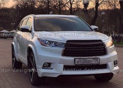 5 399 р. Решётка радиатора TopKontur Design Toyota Highlander XU50 дорестайлинг (2013-2017)  с доставкой в г. Нижний Новгород. Увеличить фотографию 2