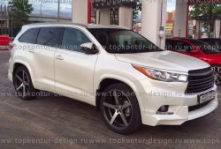 5 399 р. Решётка радиатора TopKontur Design Toyota Highlander XU50 дорестайлинг (2013-2017)  с доставкой в г. Нижний Новгород. Увеличить фотографию 4