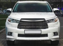 5 399 р. Решётка радиатора TopKontur Design Toyota Highlander XU50 дорестайлинг (2013-2017)  с доставкой в г. Нижний Новгород. Увеличить фотографию 7