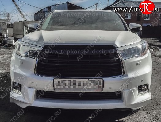 5 399 р. Решётка радиатора TopKontur Design Toyota Highlander XU50 дорестайлинг (2013-2017)  с доставкой в г. Нижний Новгород