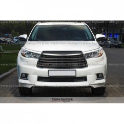 2 199 р. Реснички на фары TopKontur Design Toyota Highlander XU50 дорестайлинг (2013-2017) (Неокрашенные)  с доставкой в г. Нижний Новгород. Увеличить фотографию 2