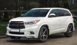 2 199 р. Реснички на фары TopKontur Design Toyota Highlander XU50 дорестайлинг (2013-2017) (Неокрашенные)  с доставкой в г. Нижний Новгород. Увеличить фотографию 3