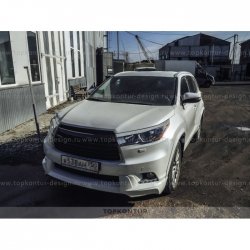 2 199 р. Реснички на фары TopKontur Design Toyota Highlander XU50 дорестайлинг (2013-2017) (Неокрашенные)  с доставкой в г. Нижний Новгород. Увеличить фотографию 5