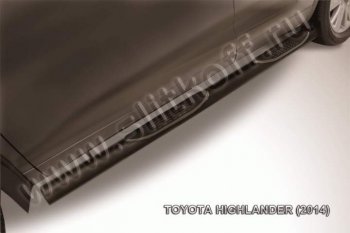 Защита порогов Slitkoff Toyota (Тойота) Highlander (Хайлэндер)  XU50 (2013-2017) XU50 дорестайлинг