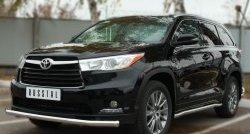 18 999 р. Защита порогов из круглой трубы диаметром 63 мм SLITKOFF  Toyota Highlander  XU50 (2013-2017) дорестайлинг  с доставкой в г. Нижний Новгород. Увеличить фотографию 2