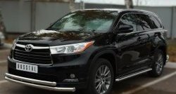 26 949 р. Широкая защита порогов SLITKOFF  Toyota Highlander  XU50 (2013-2017) дорестайлинг  с доставкой в г. Нижний Новгород. Увеличить фотографию 3