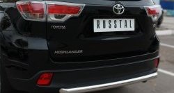 14 299 р. Защита заднего бампера (Ø63 мм, нержавейка) SLITKOFF  Toyota Highlander  XU50 (2013-2017) дорестайлинг  с доставкой в г. Нижний Новгород. Увеличить фотографию 3