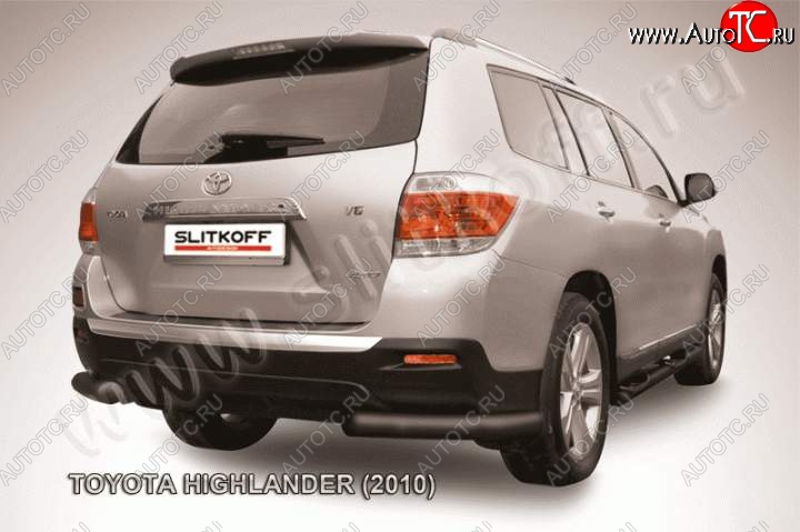 10 799 р. Уголки d76 Toyota Highlander XU40 рестайлинг (2010-2013) (Цвет: серебристый)  с доставкой в г. Нижний Новгород