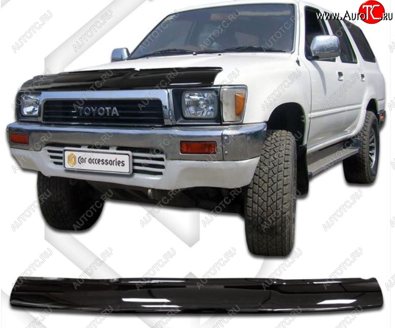 1 999 р. Дефлектор капота CA-Plastiс  Toyota Hilux Surf  N120,N130 (1989-1991) 5 дв. дорестайлинг (Classic черный, Без надписи)  с доставкой в г. Нижний Новгород