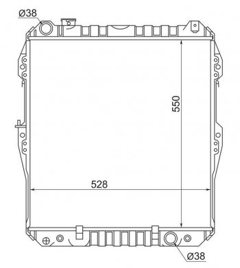 Радиатор двигателя SAT Toyota Hilux Surf N120,N130 5 дв. дорестайлинг (1989-1991)
