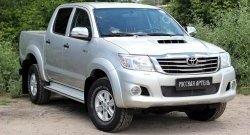 1 749 р. Защитная сетка решетки переднего бампера (рестайлинг) РА  Toyota Hilux  AN20,AN30 (2011-2016)  2-ой рестайлинг  с доставкой в г. Нижний Новгород. Увеличить фотографию 2