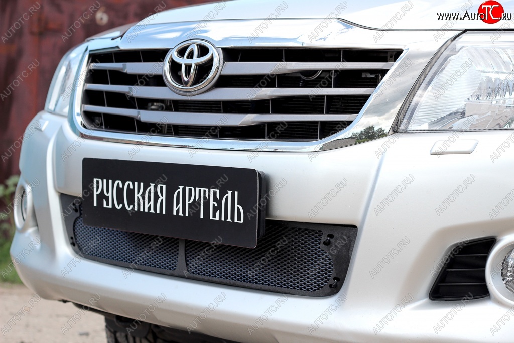 1 749 р. Защитная сетка решетки переднего бампера (рестайлинг) РА  Toyota Hilux  AN20,AN30 (2011-2016)  2-ой рестайлинг  с доставкой в г. Нижний Новгород