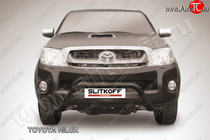 19 599 р. Кенгурятник d57 низкий широкий мини Slitkoff  Toyota Hilux  AN10,AN20 (2008-2011) 1-ый рестайлинг (Цвет: серебристый)  с доставкой в г. Нижний Новгород