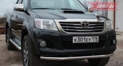 Защита переднего бампера одинарная Souz-96 (d60) Toyota Hilux AN20,AN30  2-ой рестайлинг (2011-2016)