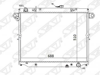 Радиатор двигателя SAT (1HDFTE 4.2 DIESEL) Toyota Land Cruiser 100 2-ой рестайлинг (2005-2007)