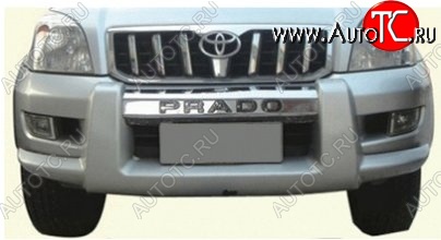 19 449 р. Накладка на передний бампер CT Toyota Land Cruiser Prado J120 (2002-2009) (Неокрашенная)  с доставкой в г. Нижний Новгород