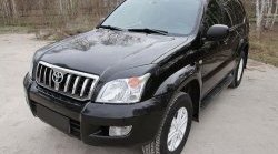 1 249 р. Реснички RA на фары Toyota Land Cruiser Prado J120 (2002-2009) (Неокрашенные)  с доставкой в г. Нижний Новгород. Увеличить фотографию 2