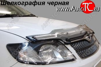 2 399 р. Защита фар (J120-J125) CA-Plastic  Toyota Land Cruiser Prado  J120 (2002-2009) (Шелкография черная)  с доставкой в г. Нижний Новгород