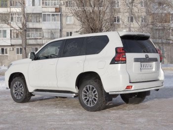 13 999 р. Защита заднего бампера (Ø63 мм, нержавейка) Russtal Toyota Land Cruiser Prado J150 2-ой рестайлинг (2017-2020)  с доставкой в г. Нижний Новгород. Увеличить фотографию 3