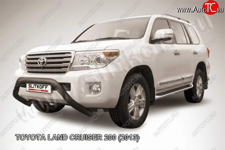 22 999 р. Кенгурятник d76 низкий широкий мини Toyota Land Cruiser 200 1-ый рестайлинг (2012-2015) (Цвет: серебристый)  с доставкой в г. Нижний Новгород