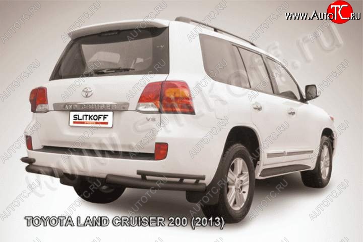 10 399 р. Уголки d76+d42 двойные  Toyota Land Cruiser  200 (2012-2015) 1-ый рестайлинг (Цвет: серебристый)  с доставкой в г. Нижний Новгород