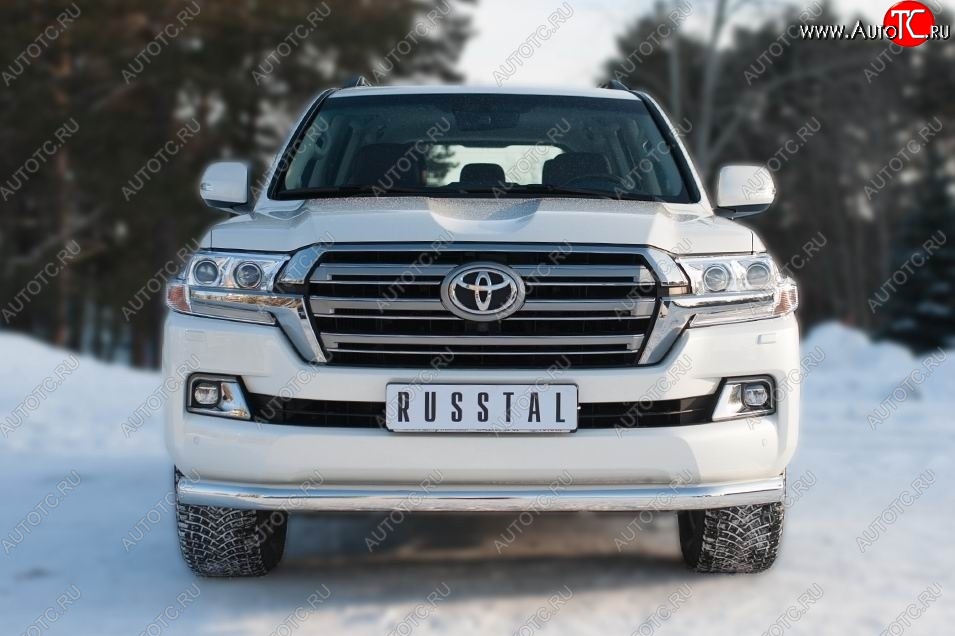 17 949 р. Одинарная защита переднего бампера диаметром 76 мм SLITKOFF  Toyota Land Cruiser  200 (2015-2021) 2-ой рестайлинг  с доставкой в г. Нижний Новгород