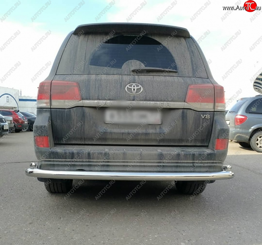 14 749 р. Тройная защита заднего бампера SLITKOFF из труб диаметром 76 и 42 мм SLITKOFF  Toyota Land Cruiser  200 (2015-2021) 2-ой рестайлинг  с доставкой в г. Нижний Новгород