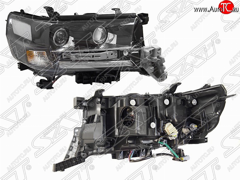 23 999 р. Правая фара передняя SAT LED EXECUTIVE BLACK/WHITE  Toyota Land Cruiser  200 (2015-2021) 2-ой рестайлинг  с доставкой в г. Нижний Новгород