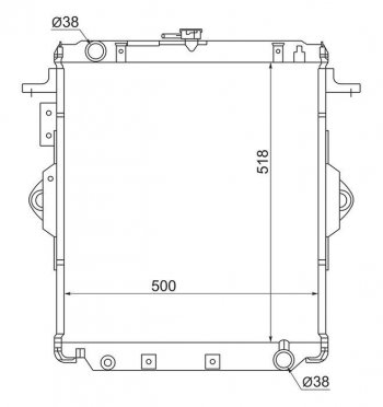 Радиатор двигателя SAT Toyota Land Cruiser J70 5 дв. дорестайлинг (1984-1994)