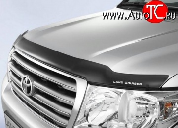 3 089 р. Дефлектор капота NovLine (с логотипом) Toyota Land Cruiser 200 дорестайлинг (2007-2012)  с доставкой в г. Нижний Новгород