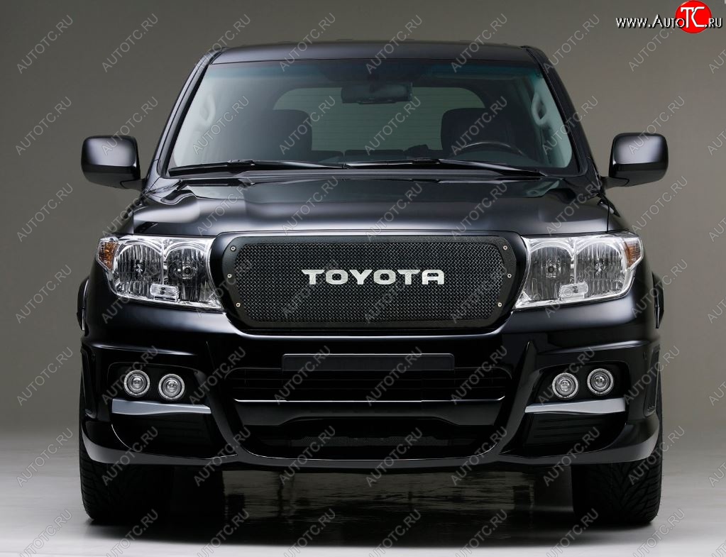 17 699 р. Решетка радиатора CrTuning Toyota Land Cruiser 200 2-ой рестайлинг (2015-2021) (С надписью TOYOTA)  с доставкой в г. Нижний Новгород