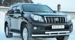 21 699 р. Защита переднего бампера (2 трубыØ63 мм, нержавейка) SLITKOFF  Toyota Land Cruiser Prado  J150 (2009-2013) дорестайлинг  с доставкой в г. Нижний Новгород. Увеличить фотографию 4