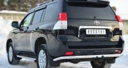 16 999 р. Одинарная защита заднего бампера из трубы диаметром 63 мм SLITKOFF Toyota Land Cruiser Prado J150 дорестайлинг (2009-2013)  с доставкой в г. Нижний Новгород. Увеличить фотографию 4