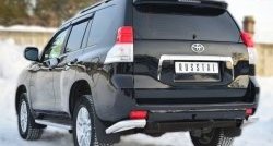 10 549 р. Защита заднего бампера (Ø76 мм уголки, нержавейка) SLITKOFF Toyota Land Cruiser Prado J150 дорестайлинг (2009-2013)  с доставкой в г. Нижний Новгород. Увеличить фотографию 4