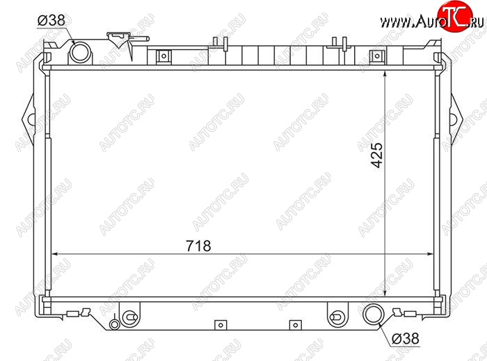 12 199 р. Радиатор двигателя SAT Toyota Land Cruiser 80 (1989-1997)  с доставкой в г. Нижний Новгород