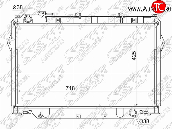 12 299 р. Радиатор двигателя SAT Toyota Land Cruiser 80 (1989-1997)  с доставкой в г. Нижний Новгород