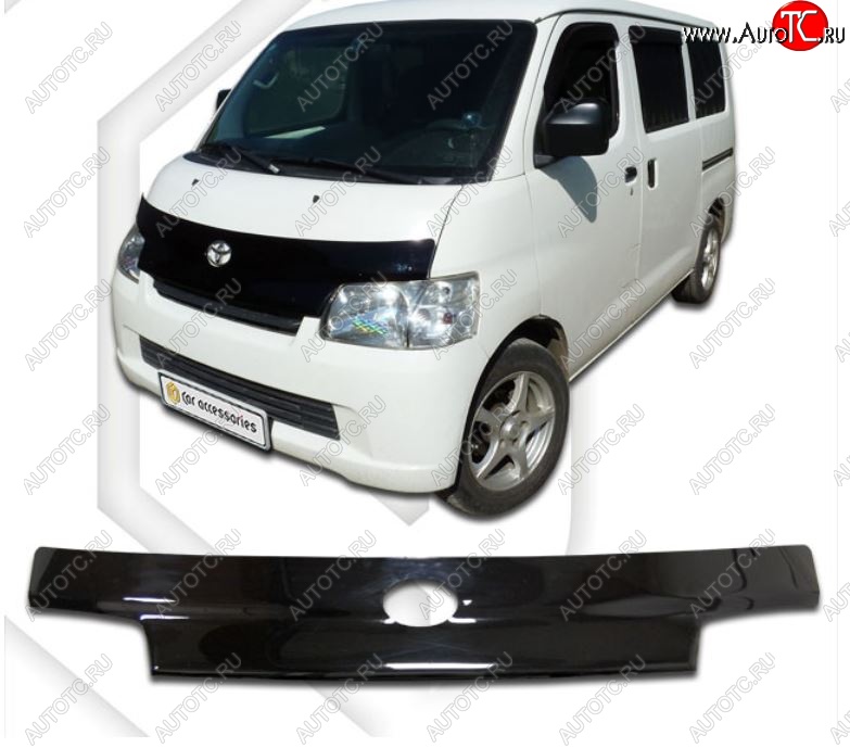 2 299 р. Дефлектор капота CA-Plastiс  Toyota LiteAce  S400 (2008-2020) (Classic черный, Без надписи)  с доставкой в г. Нижний Новгород