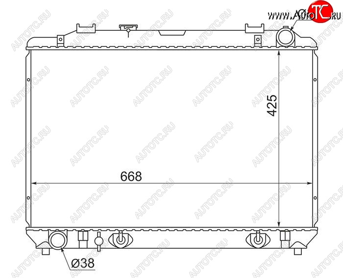 6 549 р. Радиатор двигателя SAT  Toyota Noah  1 (2001-2004) дорестайлинг  с доставкой в г. Нижний Новгород