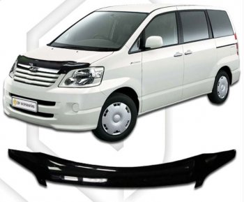 2 379 р. Дефлектор капота CA-Plastiс  Toyota Noah  1 (2001-2007) дорестайлинг, рестайлинг (Classic черный, Без надписи)  с доставкой в г. Нижний Новгород. Увеличить фотографию 1