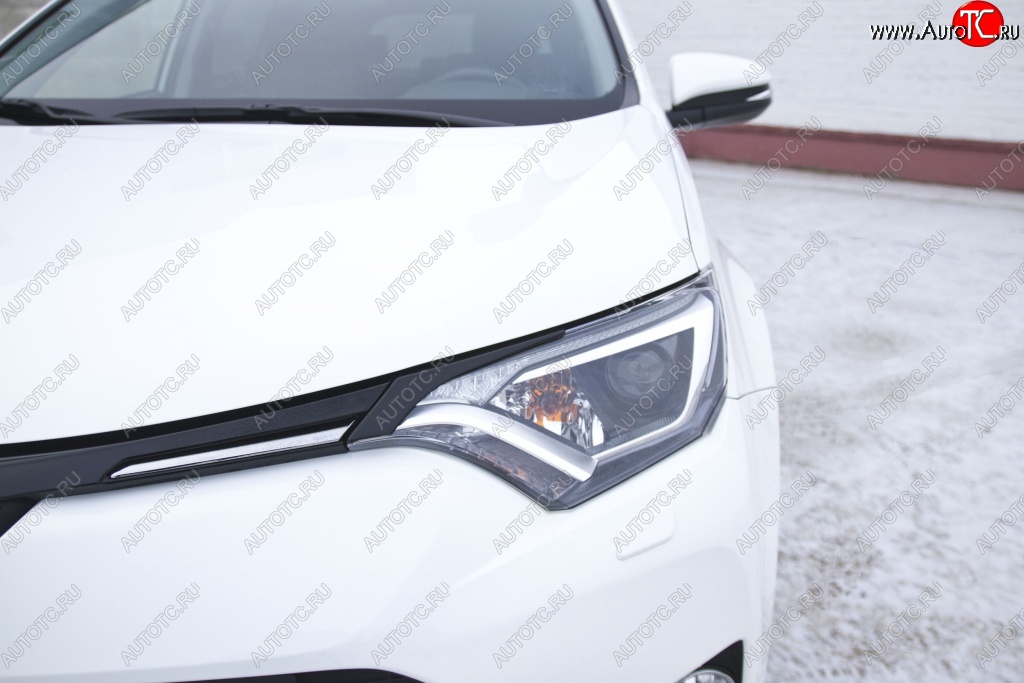 329 р. Реснички на фары RA  Toyota RAV4  XA40 (2015-2019) 5 дв. рестайлинг (Неокрашенные)  с доставкой в г. Нижний Новгород