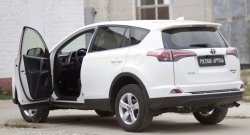 1 279 р. Накладки на порожки автомобиля RA Toyota RAV4 XA40 5 дв. рестайлинг (2015-2019) (Комплект (4 шт.))  с доставкой в г. Нижний Новгород. Увеличить фотографию 2