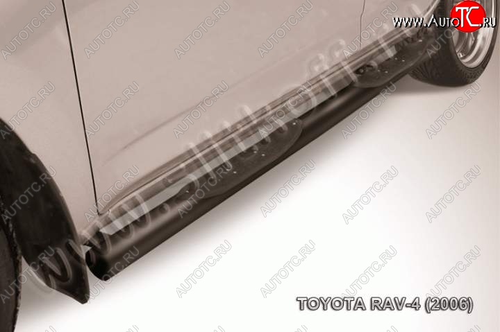 13 999 р. Защита порогов Slitkoff Toyota RAV4 XA305 5 дв. дорестайлинг (2005-2009) (Цвет: серебристый)  с доставкой в г. Нижний Новгород