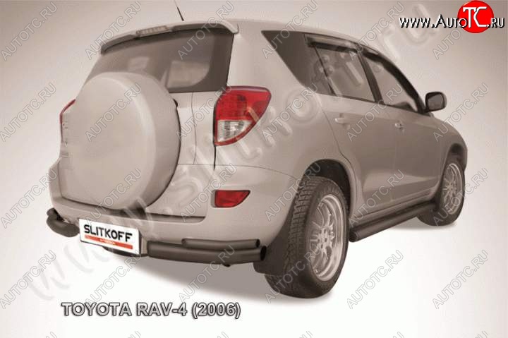 6 399 р. Уголки d76+d42 двойные Toyota RAV4 XA305 5 дв. дорестайлинг (2005-2009) (Цвет: серебристый)  с доставкой в г. Нижний Новгород