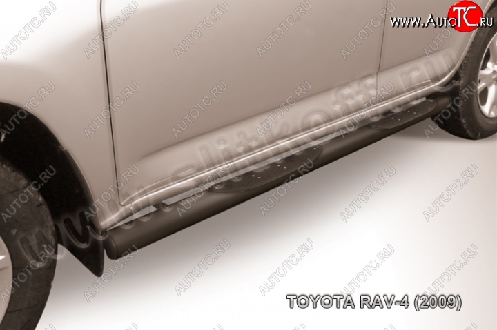 9 799 р. Защита порогов Slitkoff Toyota RAV4 XA30 5 дв. 1-ый рестайлинг (2008-2010) (Цвет: серебристый)  с доставкой в г. Нижний Новгород