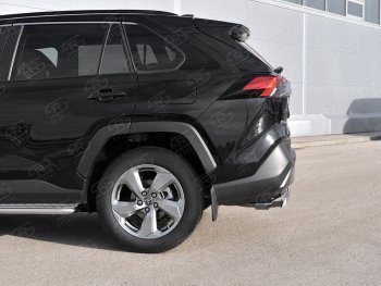 15 999 р. Защита заднего бампера (Ø75х42 мм, нержавейка) Russtal Toyota RAV4 XA50 5 дв. дорестайлинг (2018-2024)  с доставкой в г. Нижний Новгород. Увеличить фотографию 4